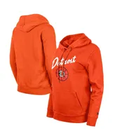 Women's New Era Orange Detroit Pistons 2023/24 City Edition Pullover Hoodie