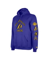 Men's New Era Purple Los Angeles Lakers 2023/24 City Edition Big and Tall Pullover Hoodie
