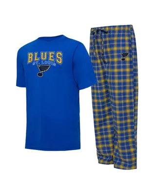 Men's Concepts Sport Blue, Gold St. Louis Blues Arctic T-shirt and Pajama Pants Sleep Set