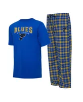 Men's Concepts Sport Blue, Gold St. Louis Blues Arctic T-shirt and Pajama Pants Sleep Set