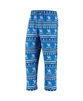 Men's Concepts Sport Royal Kentucky Wildcats Ugly Sweater Knit Long Sleeve Top and Pant Set