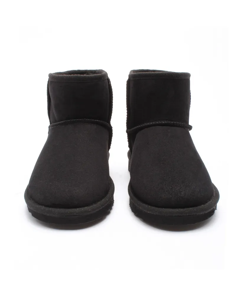 Women's Sheepskin Short Boots, Black