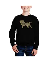 Lion - Big Boy's Word Art Crewneck Sweatshirt