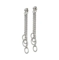 Chisel Stainless Steel Multi Circles Front and Back Dangle Earrings