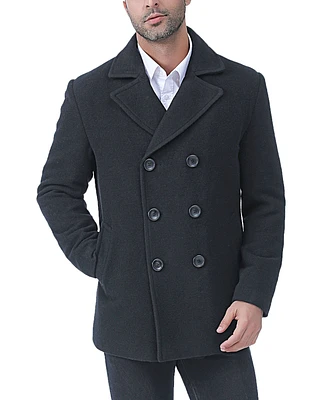 Bgsd Men Hugh Wool Blend Pea Coat - Big and Tall
