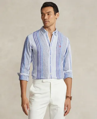 Polo Ralph Lauren Men's Classic-Fit Striped Linen Shirt
