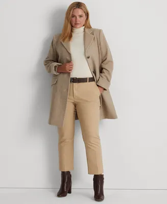Lauren Ralph Lauren Women's Plus Size Notched-Collar Walker Coat