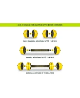 Adjustable Dumbbells and Barbell Set. 22lb