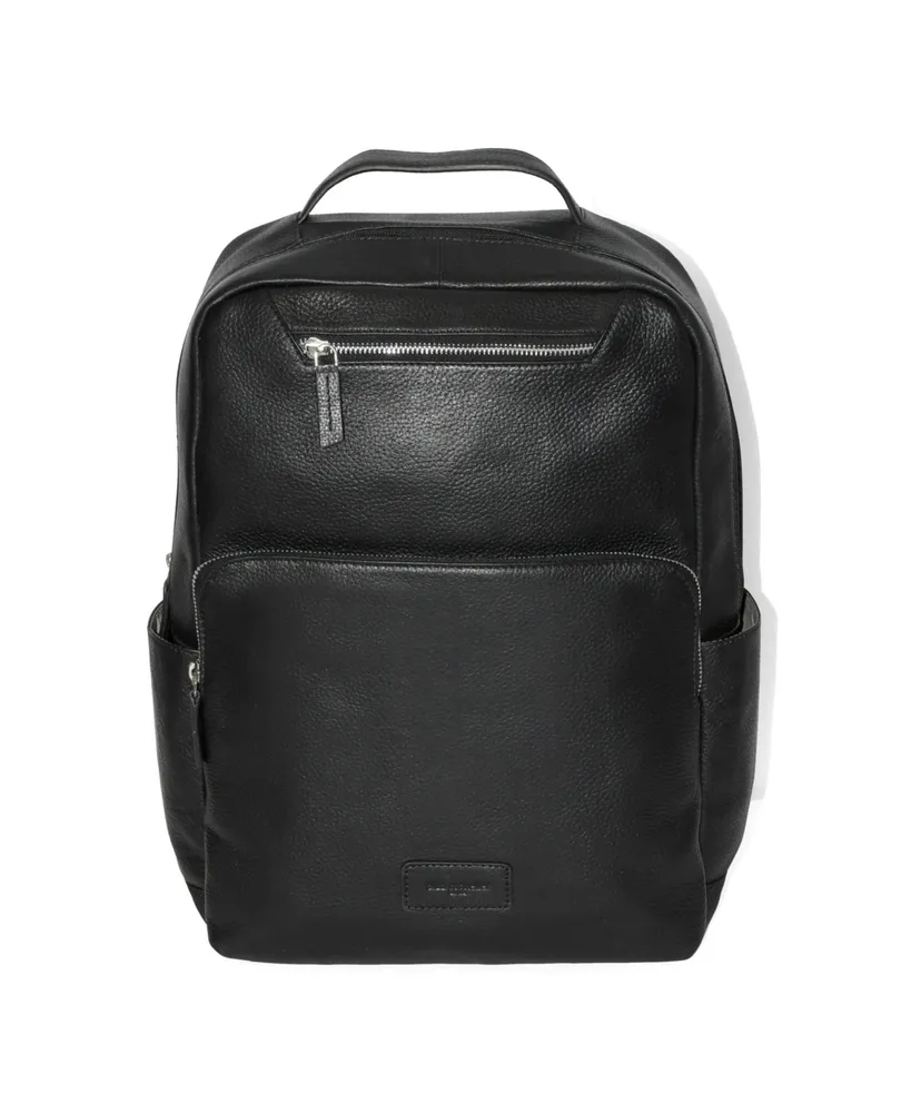 Leather Dual Front Organizer Backpack