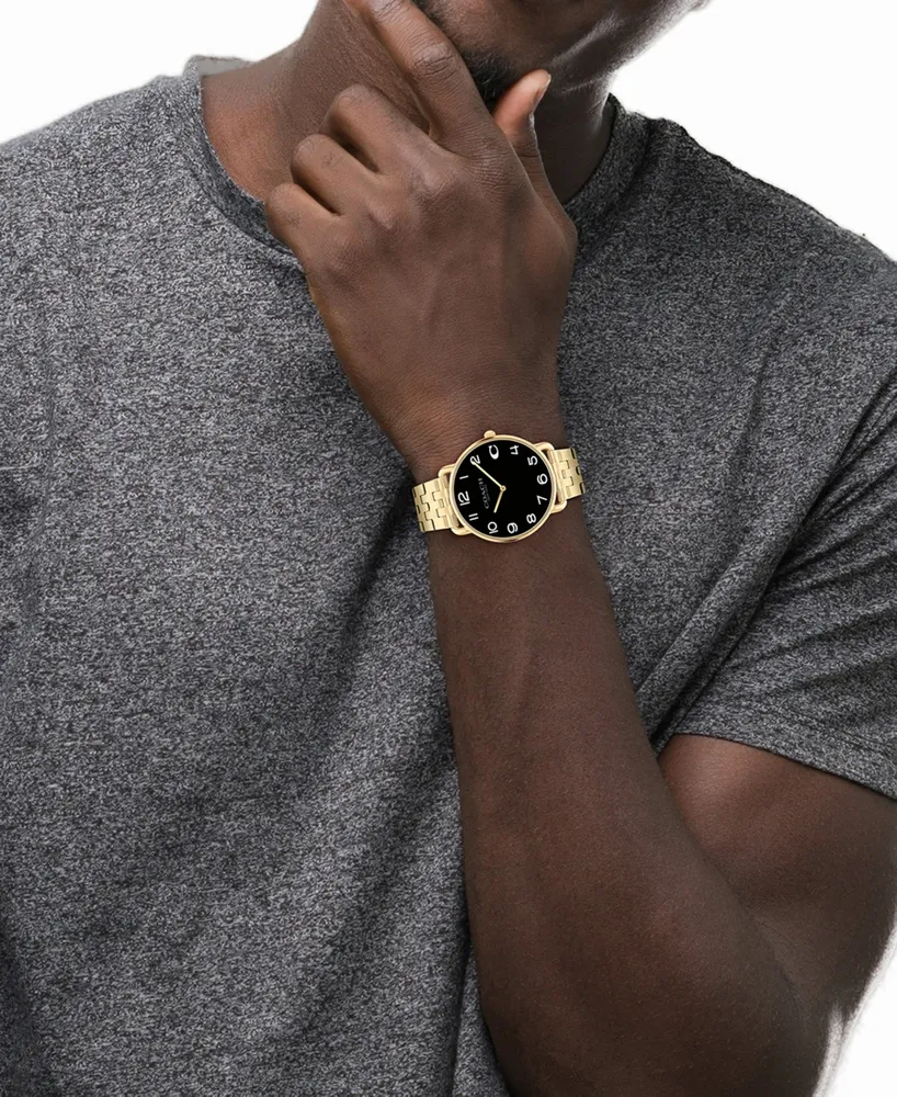 Coach Men's Elliot Gold-Tone Stainless Steel Bracelet Watch 40mm