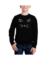 Whiskers - Big Boy's Word Art Crewneck Sweatshirt