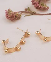Nectar Nectar New York Golden Hook Stud Earrings