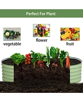 Aoodor 6-in-1 Modular Metal Raised Garden Bed 88.6" (L) x27.5" (W) x17" (H) Outdoor Garden Planter Box