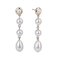 Laundry by Shelli Segal Linear Pearl Earrings