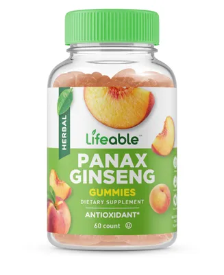 Lifeable Panax Ginseng Root Extract Gummies - Antioxidant Support - Great Tasting Natural Flavor, Herbal Supplement Vitamins - 60 Gummies