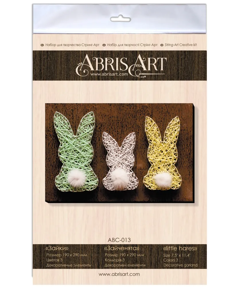 Creative Cross Stitch Kit/String Art Little hares - Assorted Pre