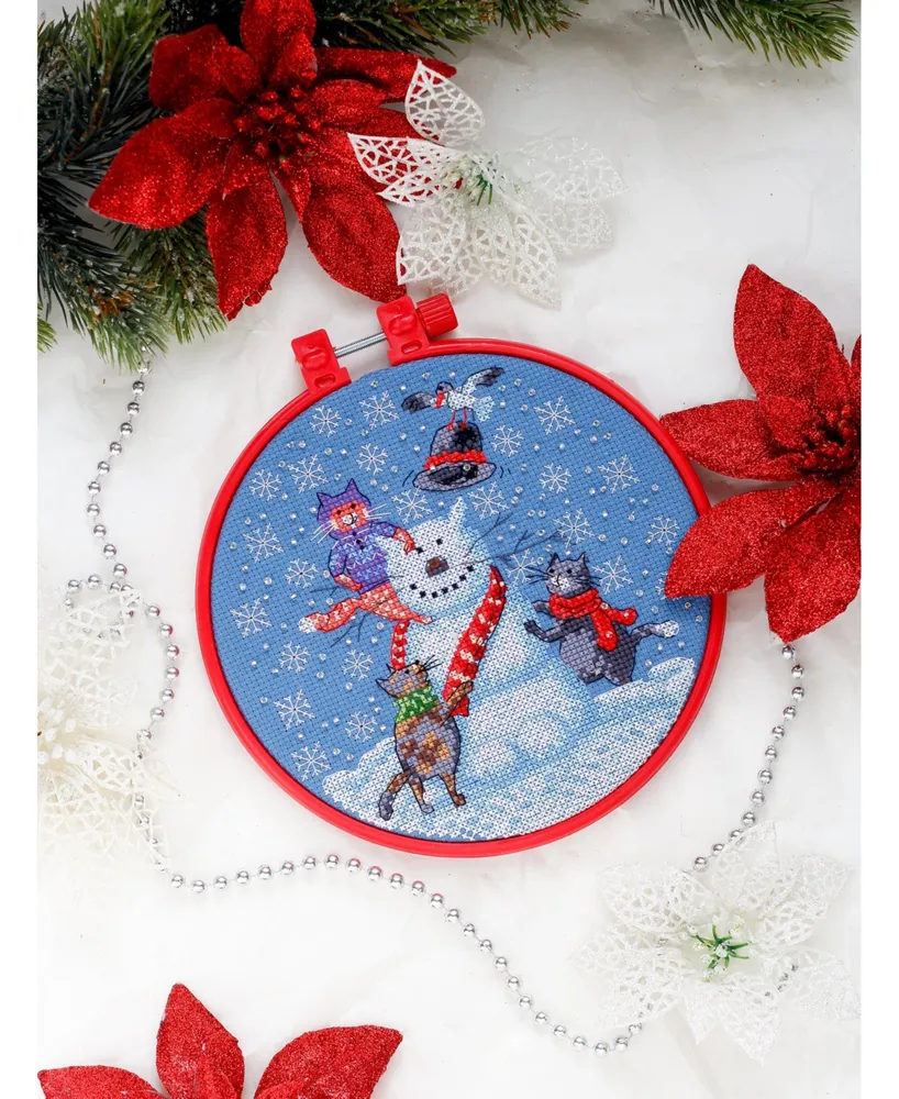 Cross stitch kit Snowman cat - Assorted Pre