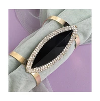 Sohi Women's Black Embellished Eye Cuff Bracelet