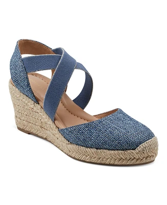 Easy Spirit Women's Meza Casual Strappy Espadrille Wedges Sandal