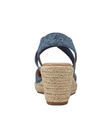 Easy Spirit Women's Meza Casual Strappy Espadrille Wedges Sandal
