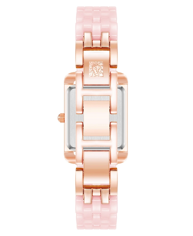 Anne Klein Women's Quartz Pink Ceramic Watch, 23mm