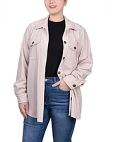 Ny Collection Women's Long Sleeve Corduroy Shirt Jacket