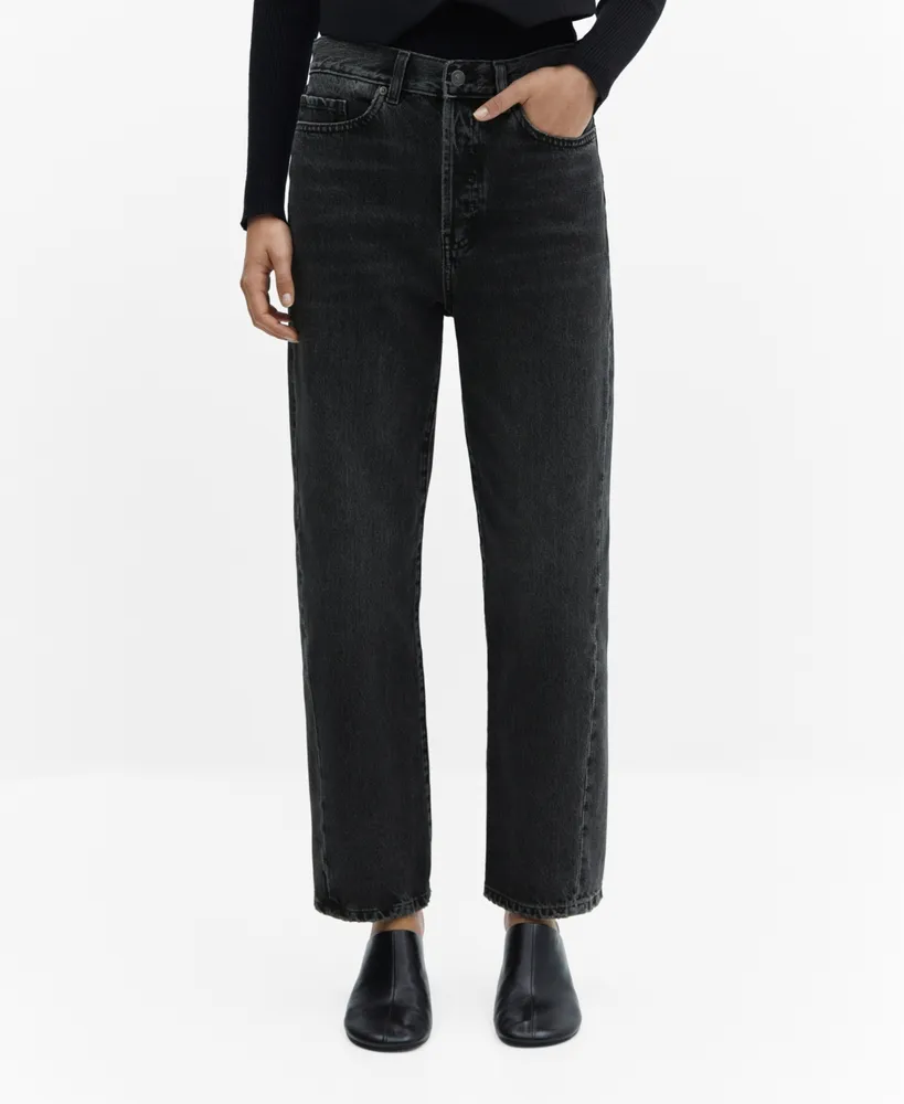 Straight jeans with forward seams - Woman