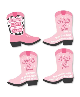 Drink If Game - Last Rodeo - Pink Cowgirl Bachelorette Party Game - 24 Count