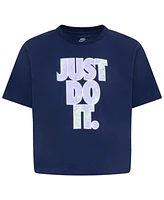 Nike Little Girls Short Sleeve Just Do It Boxy T-shirt