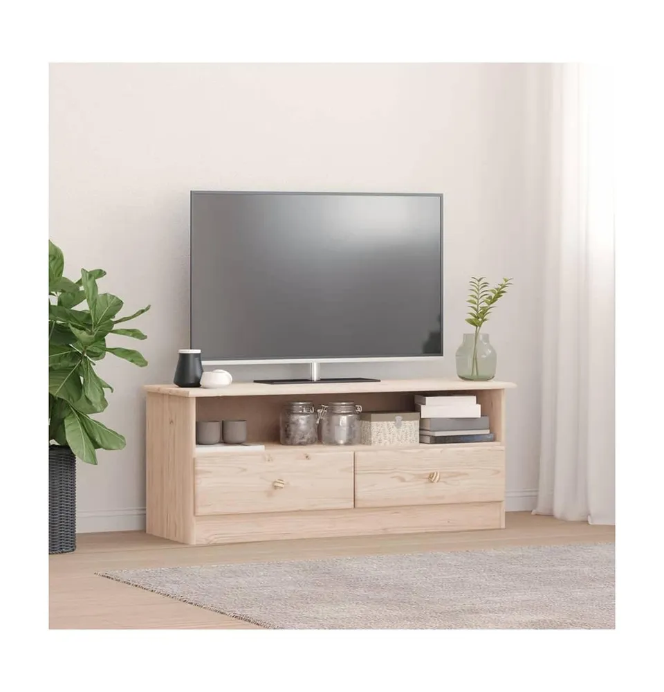 Tv Stand with Drawers Alta 39.4"x13.8"x16.1" Solid Wood Pine