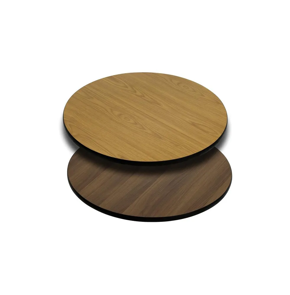 Emma+Oliver 24" Round Table Top With Reversible Laminate Top