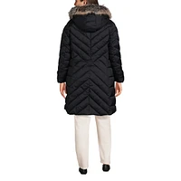 Lands' End Women's Plus Insulated Cozy Fleece Lined Winter Coat