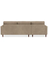 Closeout! EQ3 Oskar 2-Pc. Fabric Sectional Sofa