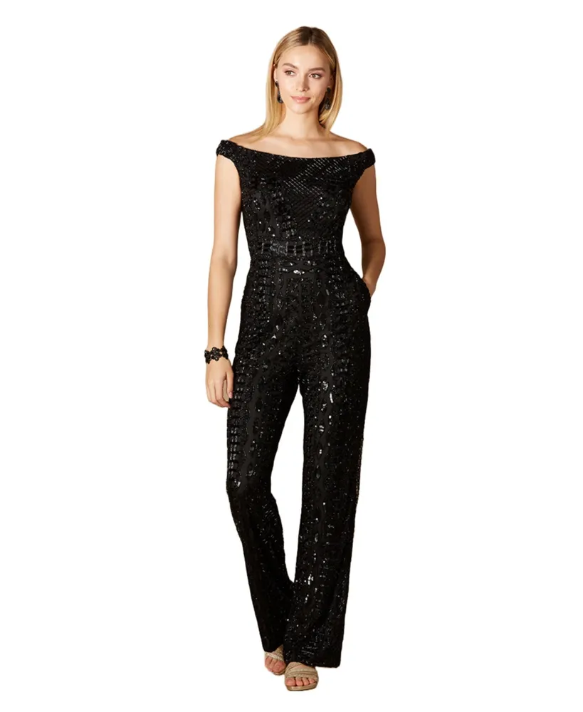 Women's Beaded Off Shoulder Jumpsuit