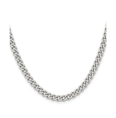 Chisel Stainless Steel 5.3mm Round Curb Chain Necklace