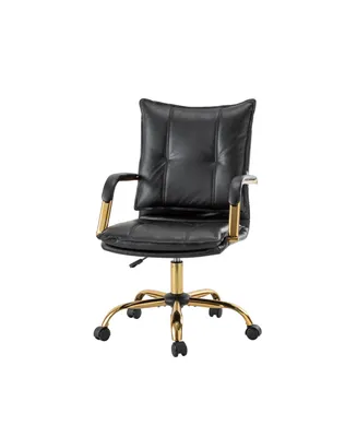 Home Office Desk Chair with Golden Legs