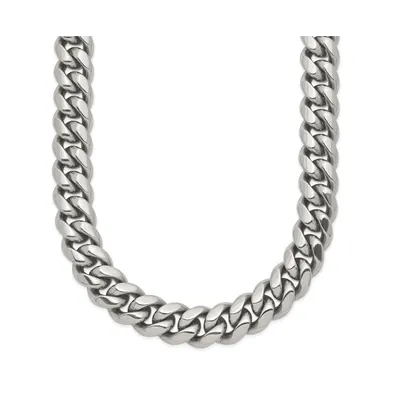 Chisel Stainless Steel Polished 24 inch Curb Chain Necklace