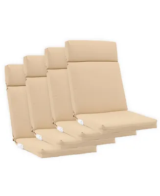 Aoodor Indoor Outdoor High Back Chair Cushions Set of 4