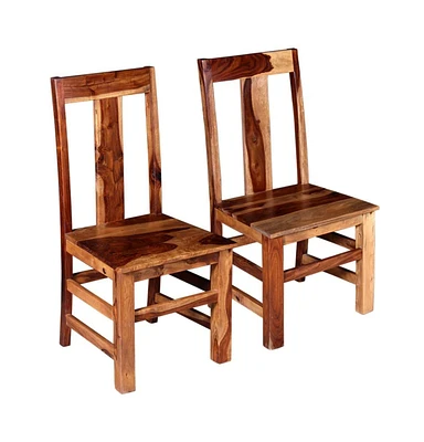 Dining Chairs 2 pcs Solid Sheesham Wood