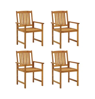 Patio Chairs 4 pcs Solid Acacia Wood