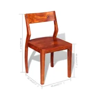 Dining Chairs 2 pcs Solid Acacia Wood Sheesham