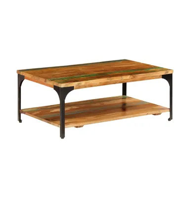 Coffee Table with Shelf 39.4"x23.6"x13.8" Solid Reclaimed Wood