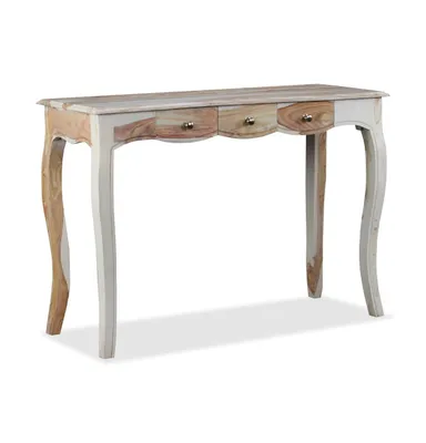 Console Table with 3 Drawers Solid Sheesham Wood 43.3"x15.7"x29.9"