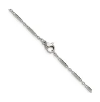 Chisel Stainless Steel 1.8mm Fancy Link Chain Necklace