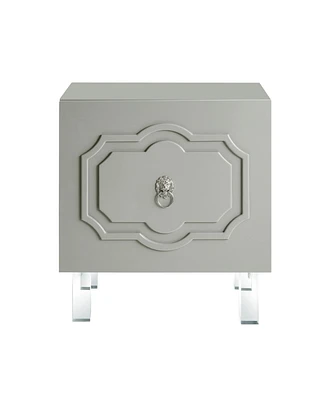 Inspired Home Gretchen Mdf Lacquer-Finish Lucite Leg Side Table