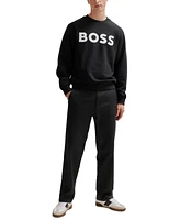 Boss by Hugo Boss Men's Rubber-Print Logo Relaxed-Fit Sweatshirt