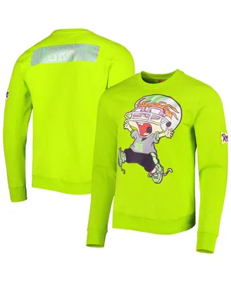 Men's and Women's Freeze Max Neon Green Rugrats Chuckie Runaway Football Pullover Sweatshirt
