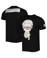 Men's and Women's Freeze Max Black Rugrats Tommy Pickles Football T-shirt