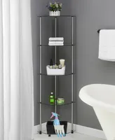 Convenience Concepts 13.75" Glass Designs2Go Classic 5 Tier Corner Tower