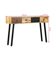 Console Table Solid Reclaimed Teak 47.2"x11.8"x29.9"